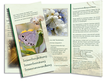 Referenz - Flyer-Gestaltung - Trauerbegleitung Dorothee Buchholz