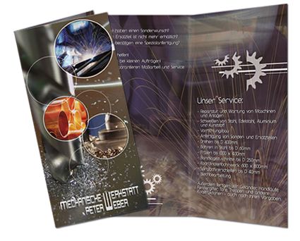 Referenz - Flyer-Gestaltung - Mechanische Werkstatt Peter Weber