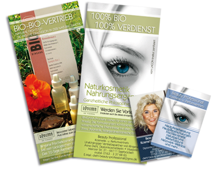 Referenz - Gestaltung Flyer und Visitenkarte - Vertriebspartner für ringana