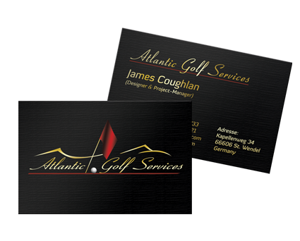 Referenz - Gestaltung Visitenkarte - Atlantic Golf Services